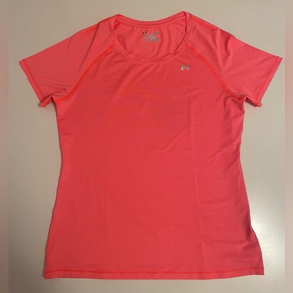 Under Armour Women’s Orange Fitted Heat Gear Shirt - Picture 1 of 5